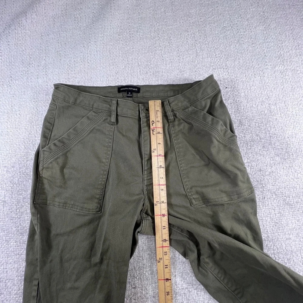 Banana Republic Womens‎ Olive Green Skinny Utility Pants High Rise Chino Size 10